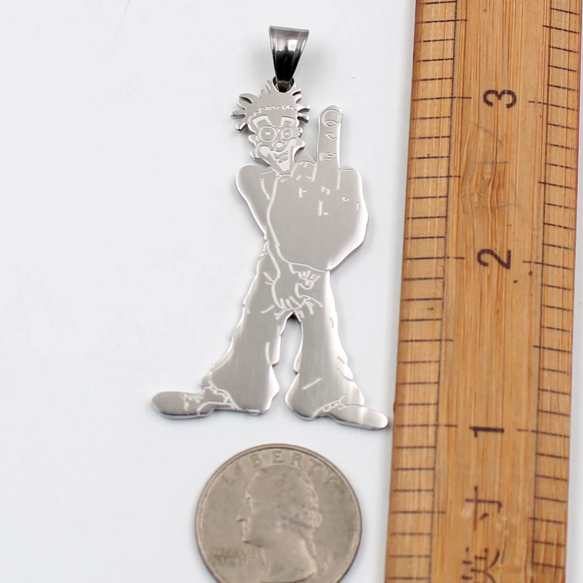 Fashion FTFO Charm ICP Juggalo Hatchetman Pendant Stainless Steel Necklace Ball Chain 30''
