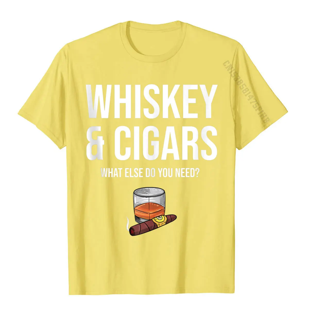 Whiskey Cigars Cuban CigarSmoker Whisky Basic Top Tops Shirt Slim Fit Comfortable Cotton Student Top T-Shirts Comfortable