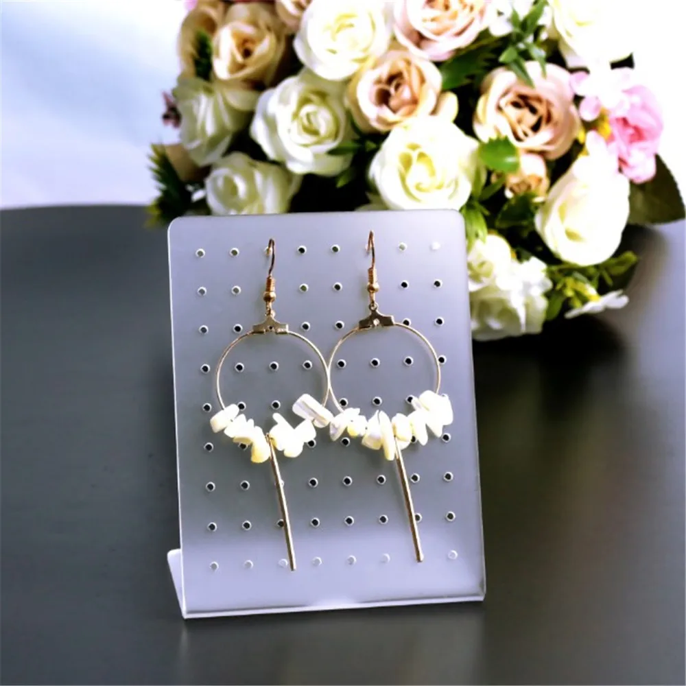 72 Holes Showcase Rack Jewelry Plastic Earring Board Holder Ear Studs Display Stand For Women Ear Studs Storage Rack Storage