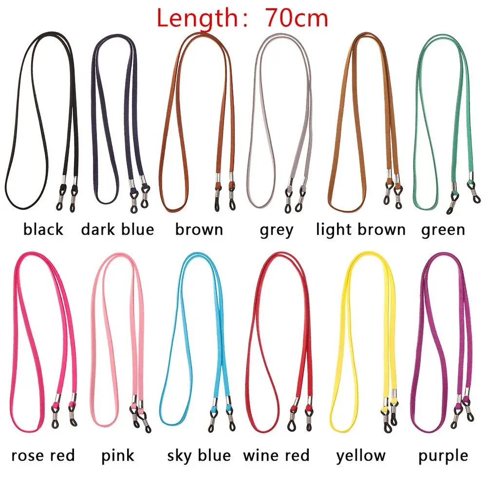 Fashion Lanyard Strap Leather Glasses Necklace Sunglass Strap Cord Holder Reading Glasses Chain