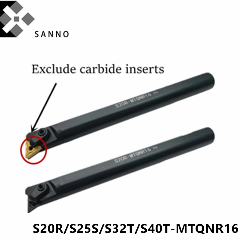 

S20R / S25S / S32T / S40T-MTQNR16 CNC Internal Turning Tool Holder 105 Degree Lathe Machine Cutting Bar MTQNR16 / MTQNL16