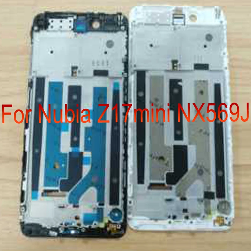 LCD Holder Screen Front Frame For ZTE Nubia Z17Mini NX569J Housing Case Middle Frame No Power Volume Buttons For Nubia Z17Mini