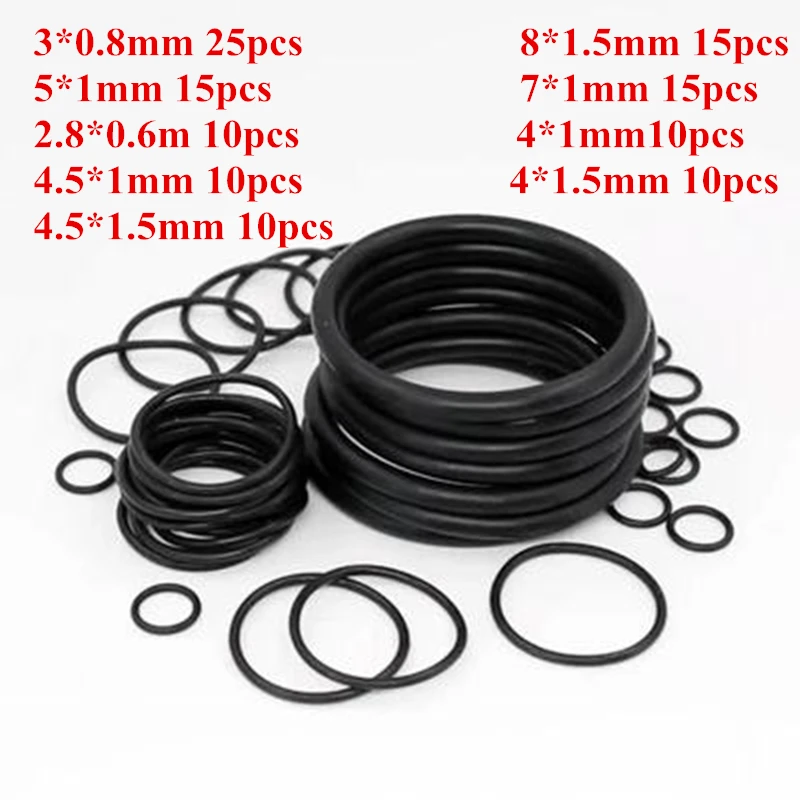 120pcs/Lot 9 Size Complete Variety Rubber O-Ring Windproof Gas Seal For Dupont & Famous Brand Lighters Gasket Repair Accessory