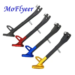 MoFlyeer Motorcycle Parts Kickstands Motorcycle Support Modified Tripod Foot Bracket CNC Aluminum Alloy Side Stands