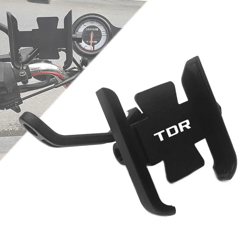 Motorcycle Accessories Handlebar Mirror Mobile Phone GPS Stand Bracket Fit For TDR125 TDR240 TDR250 TDR 125 240 250