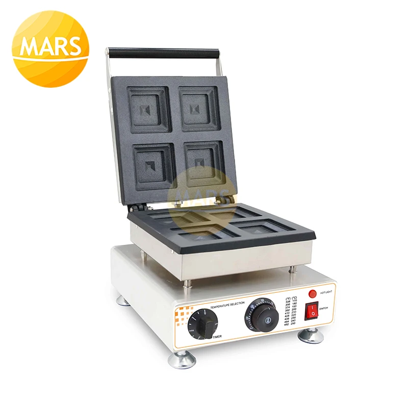 Gaufrier électrique en fer antiadhésif, 220/110v, gaufrier Commercial pour le petit déjeuner, poêle, four à bulles, oeufs, gâteaux