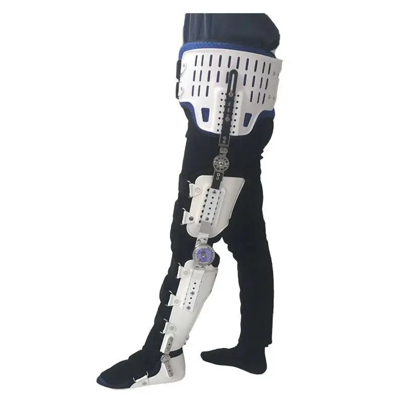 Adjustable hip, knee, ankle and foot fixation brace hip paraplegia adjustable fixation brace femoral fracture brace