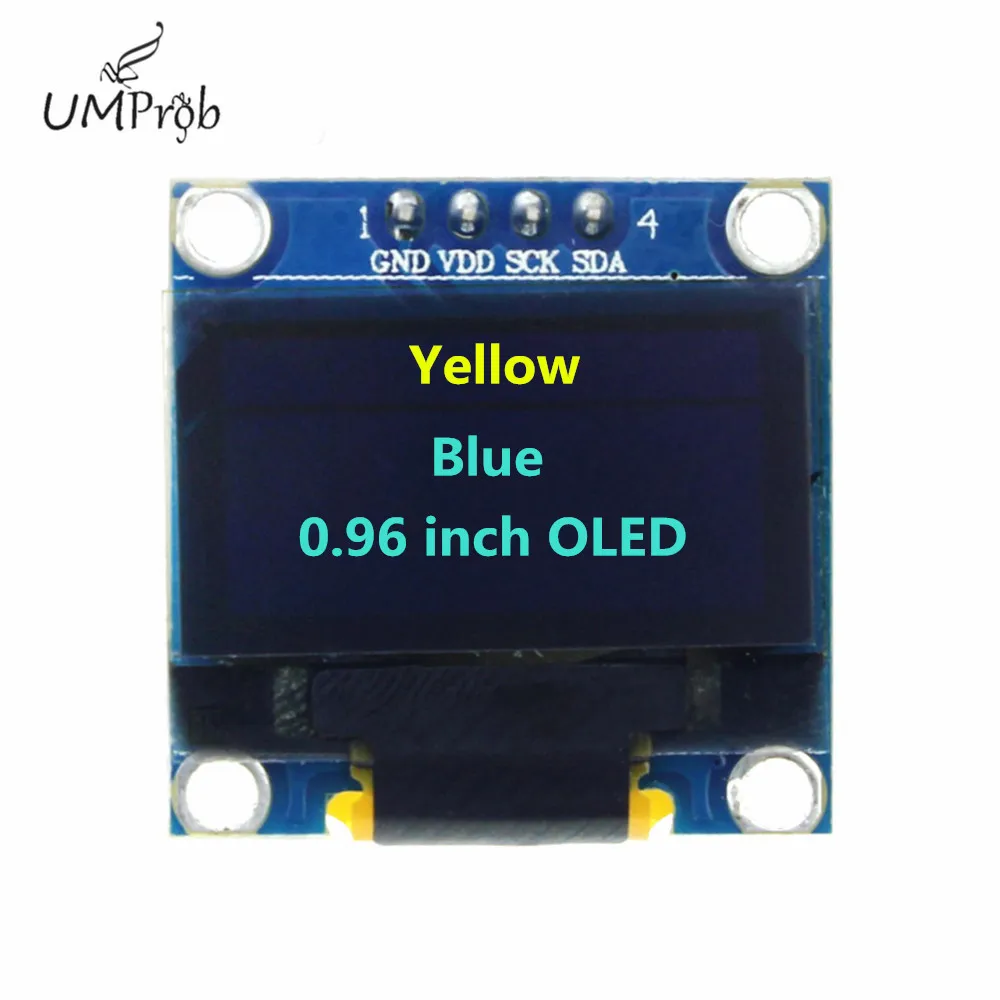 0.91 Inch 128X32 IIC I2C Trắng/Xanh Dương OLED Màn Hình Hiển Thị LCD Module DIY SSD1306 IC Điều Khiển DC 3.3V 5V Cho Arduino