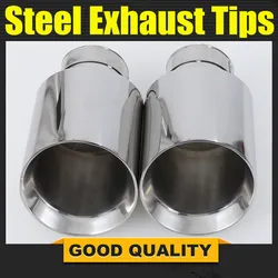 Newest Style Stainless Steel Universal Exhaust System End Pipe+Car Exhaust Tip 1 Piece