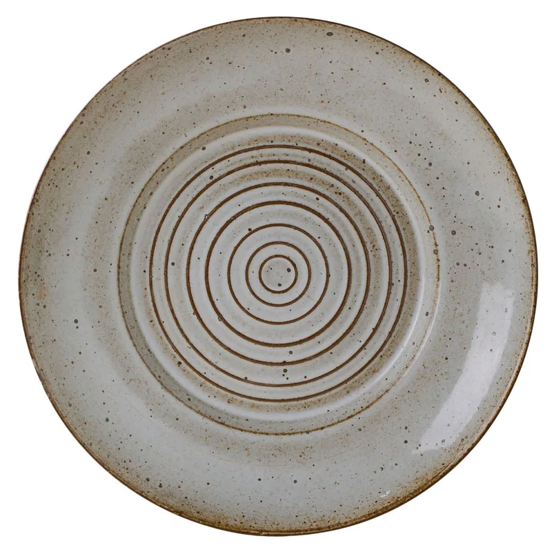 ANTOWALL Handmade Japanese tableware retro plate personality creative dinner plate pasta plate salad plate vintage stoneware - view 5