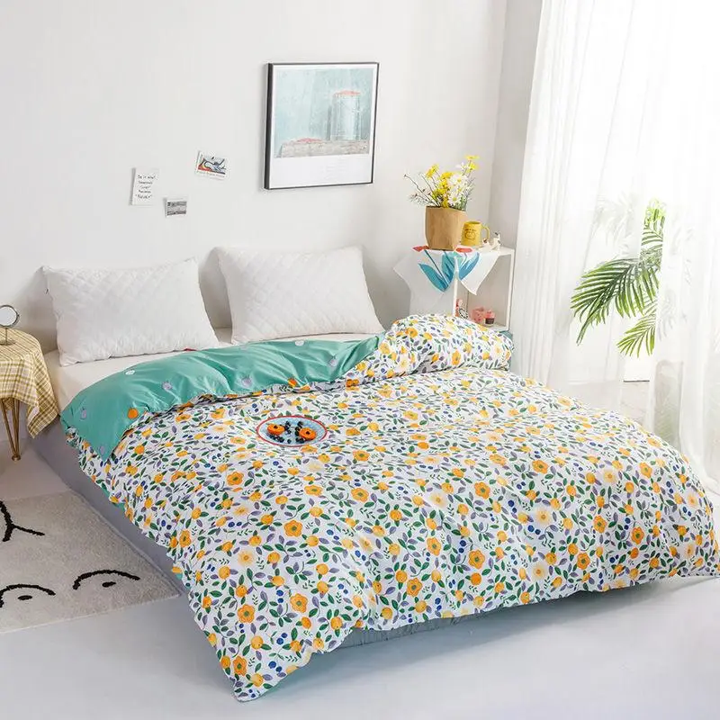 30 4pcs kawaii Bedding Set Luxury Queen Size Bed Sheets Children Quilt Soft Comfort Cotton pattern Simplicity Bedding Sets