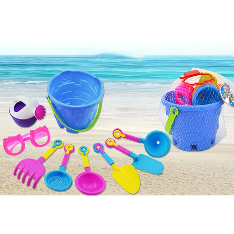 Jeu sable pour enfants, 9 pièces, pelle, seau, château, râteau, outil à eau, jeu d'été, plage, jouets pour enfants, cadeau, nouveau