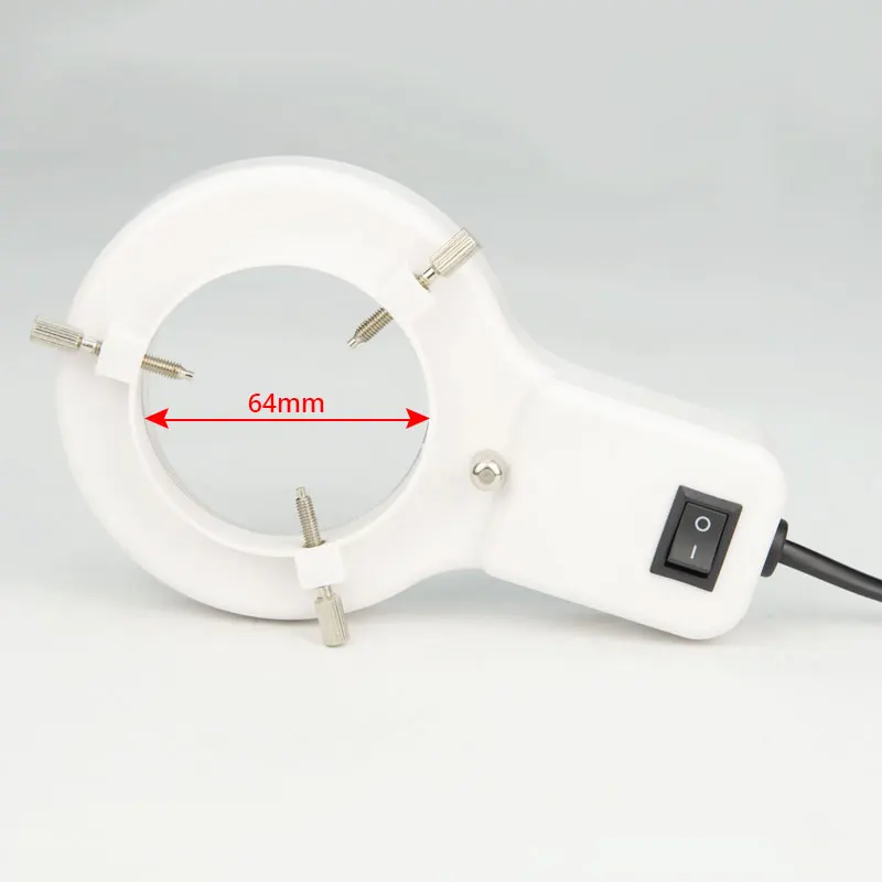 8W 110V / 220V Lampada ad anello fluorescente Illuminazione per microscopio Sorgente luminosa superiore 64mm per microscopio trinoculare binoculare