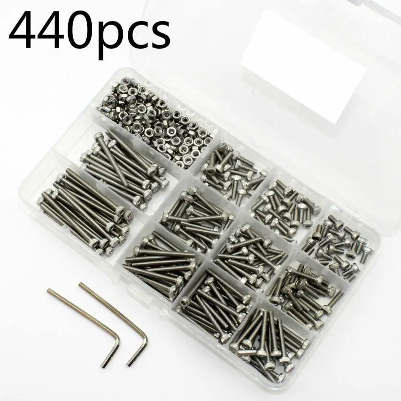 M3 serie combinazione 304 acciaio inossidabile testa cilindrica esagono vite di fissaggio 440 pz/scatola