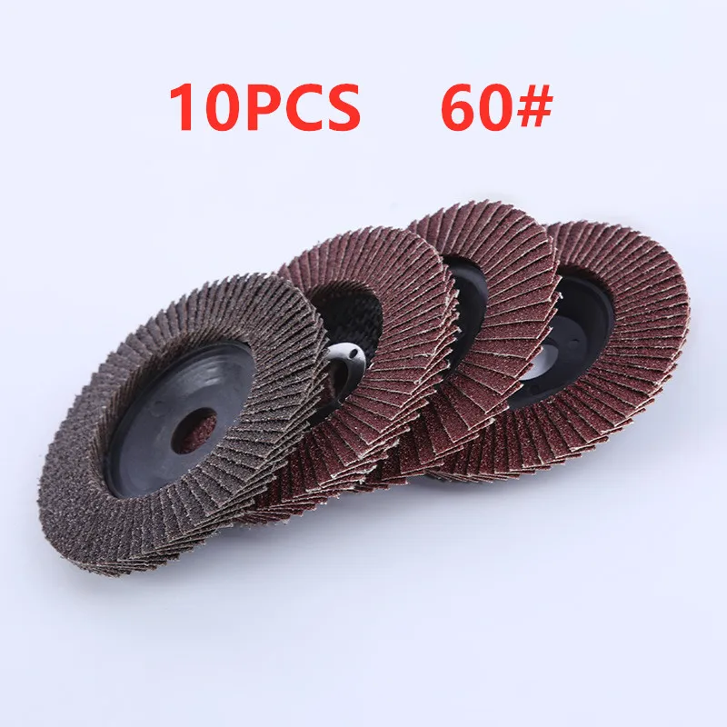 

10PCS Abrasive 100mm Polishing Grinding Wheel Quick Change Sanding Flap Disc For Grit Angle Grinder 60 Grit