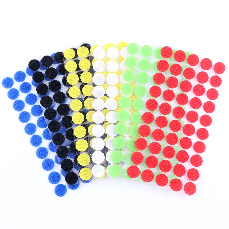 Double Side Self Fastener Adhesive Tape Dots Sticks Boob Tape Nylon Hook Loop Tape Strong Glue Home 100pairs