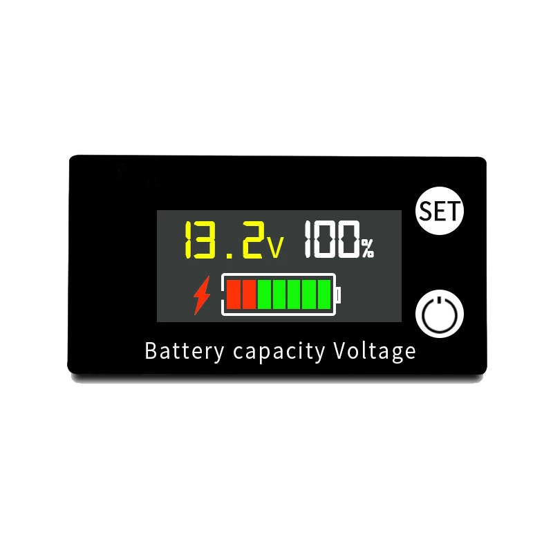 Woltomierz cyfrowy DC 8v do 100V woltomierz cyfrowy napięcie elektryczne wyświetlacz dla LFP4 12V 24V 36V 48V litowo akumulator kwasowo-ołowiowy