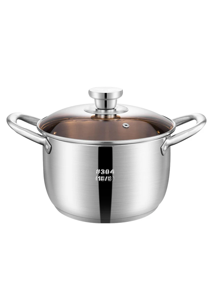 Casserole Hotpot Chafing Dish Pot Cooking Soup Pot with Steamer Stainless Steel Select Size