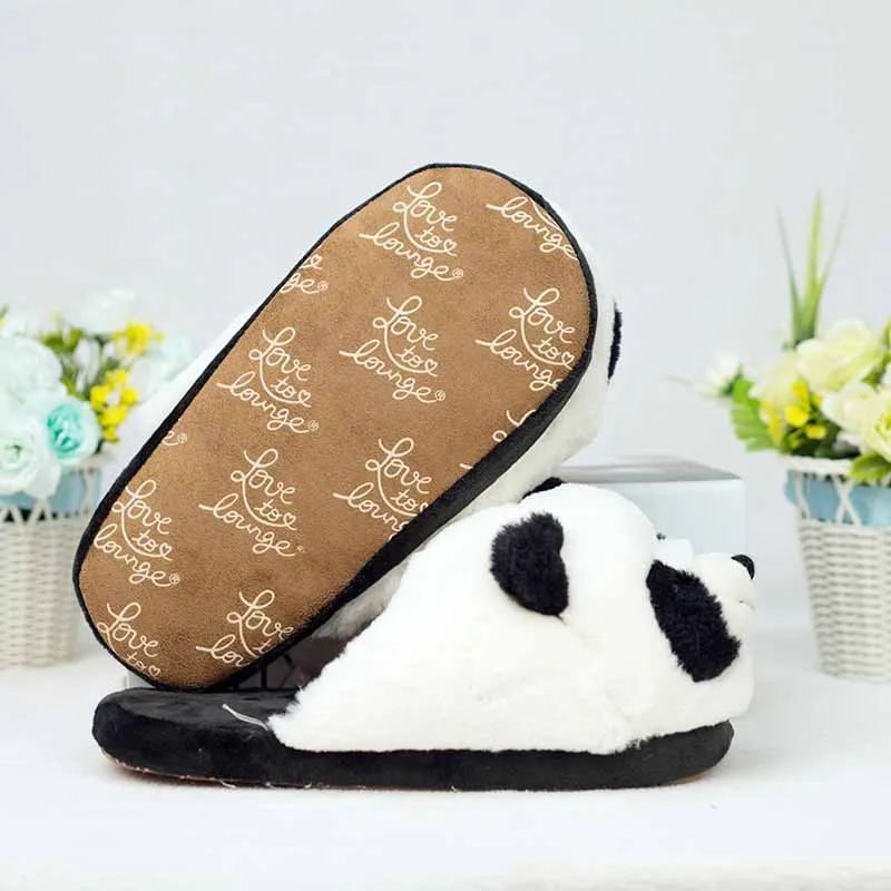 Special Panda Fur Slippers Unisex Cute Funny Shoes Men Women Winter Slippers Custom Slippers Home House Slippers Children Indoor