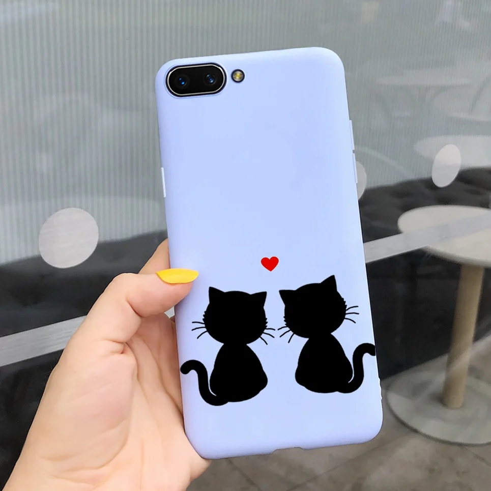 For OPPO A3s Case  Copule Cuty Cat Back Cover Case For Realme C1 OPPO A5 AX5 6.2\