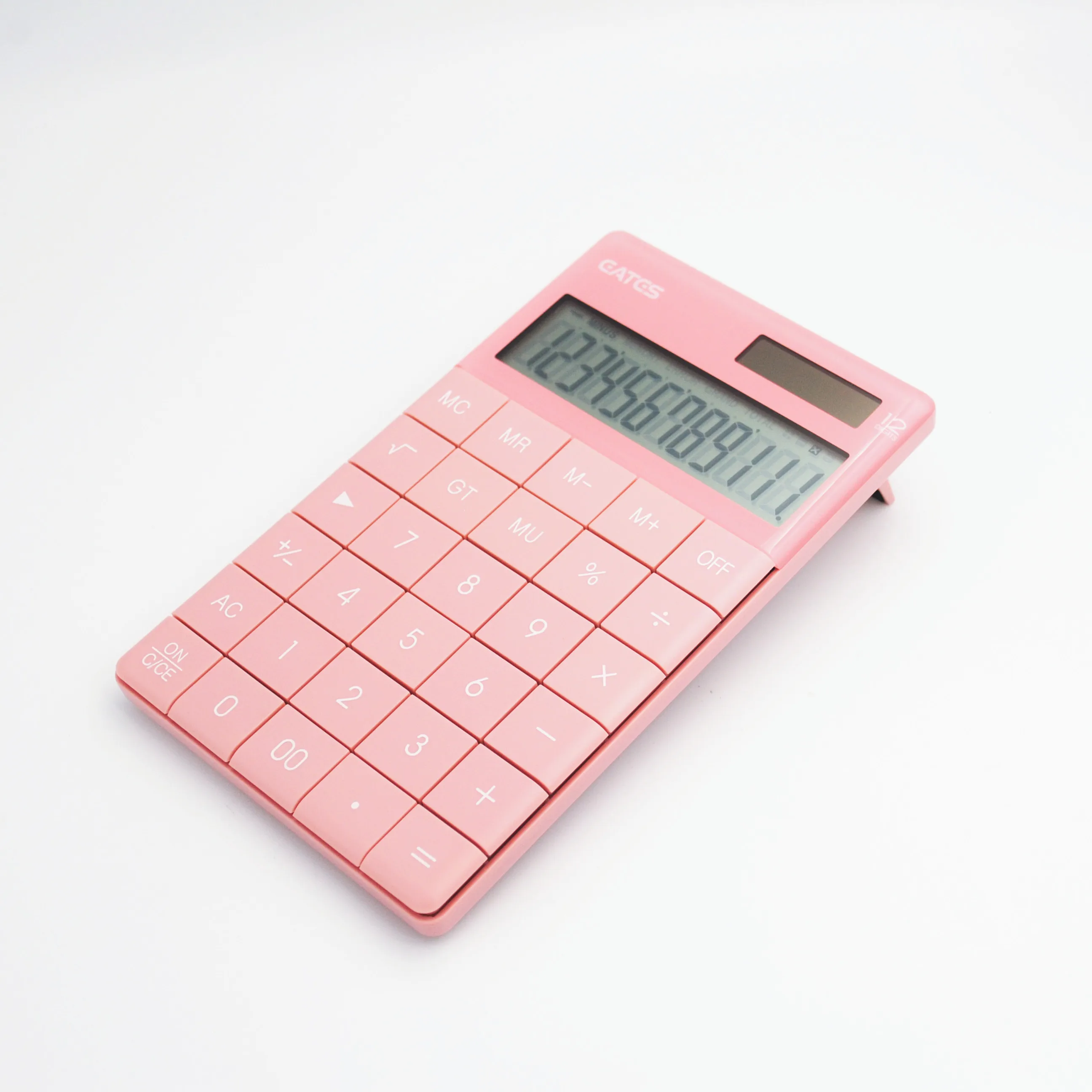 12 Digit Desktop Calculator Large Big Buttons Financial Business Accounting Tool Battery and Solar Power With Stand For Office