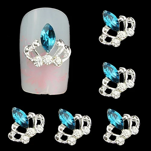 10Pcs Shiny 3D Kirsche Herz Crown Weihnachten Baum Form Nail art Strass Studs Glitters Charms Laien Geschenke Nagel Aufkleber decals