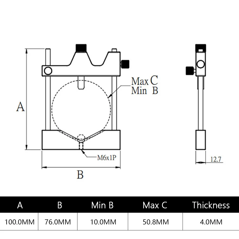 調整可能な正方形の円筒形ミラー,D5-76.2mm ° 円形レンズホルダー,固定用の光学研究サポート
