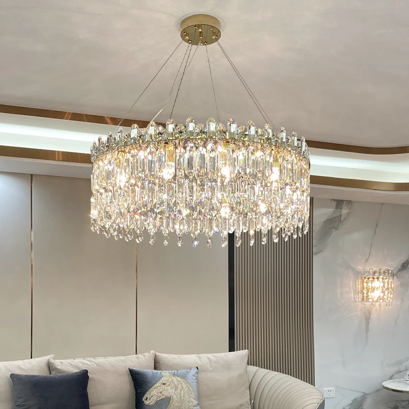 Light Luxury Bedroom crystal chandelier gorgeous creative household Luxury atmosphere Led decoration living room chandelier