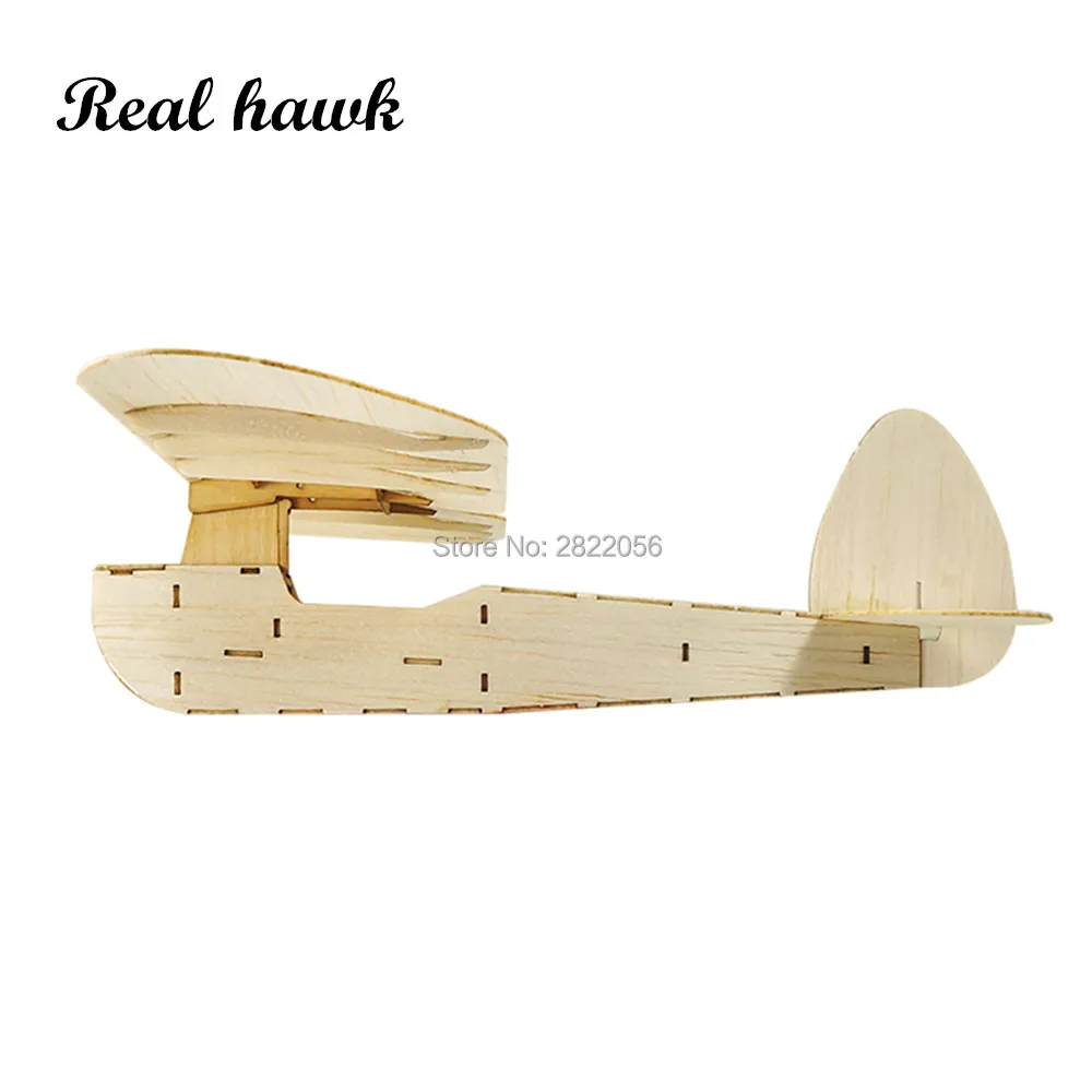 Real Hawk Balsawood Free Flight Airplane ZYO-6 Wood Plane Model Boys Christmas Gift