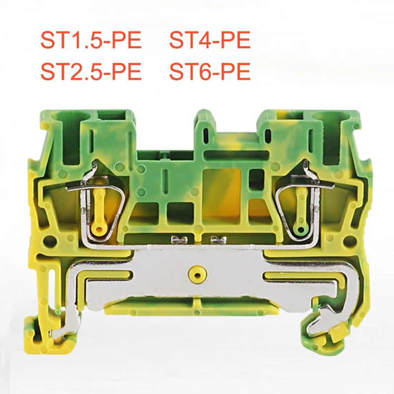 

Клеммная колодка ST1.5/2,5/4/6-PE для Din-рейки, 10/50 шт.