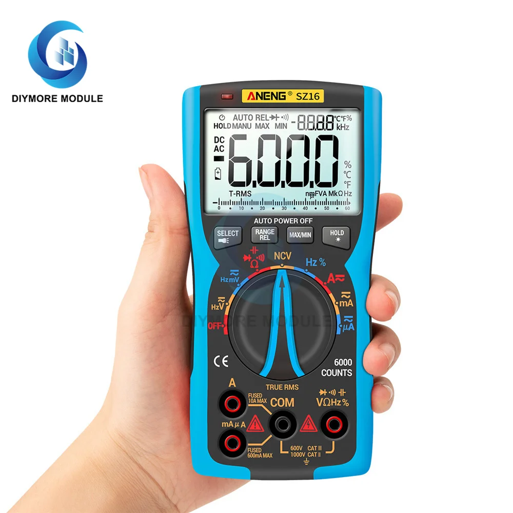 ANENG SZ16 DIY Transistor Kondensator NCV Detektor Lcr Meter Digital-Multimeter 6000 Professionelle True RMS AC/DC Analog Tester