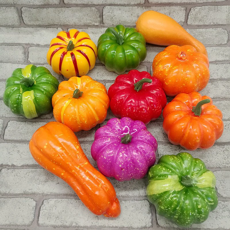 Happy Halloween Artificial Pumpkin Fake Simulation Vegetable Decoration For Home Halloween Props DIY Crafts Pumpkin Decoration