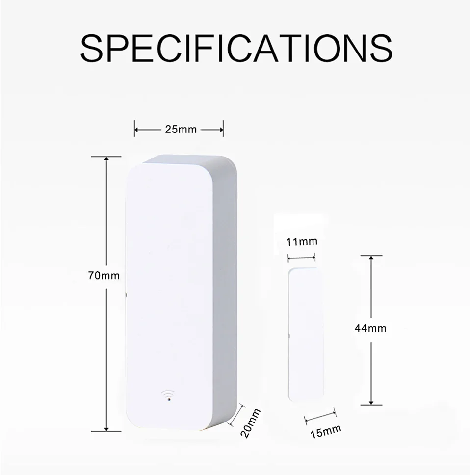 Tuya Smart life Wifi датчик для двери Wi-Fi с умным окном датчиком открывания двери детектор умная система домашней сигнализации Alexa и Google Assistant
