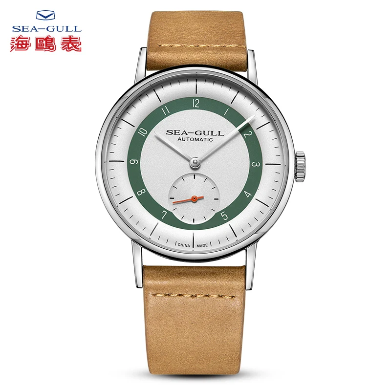 Seagull watch men\'s automatic mechanical watch simple business personality mechanical watch belt watch waterproof 6099