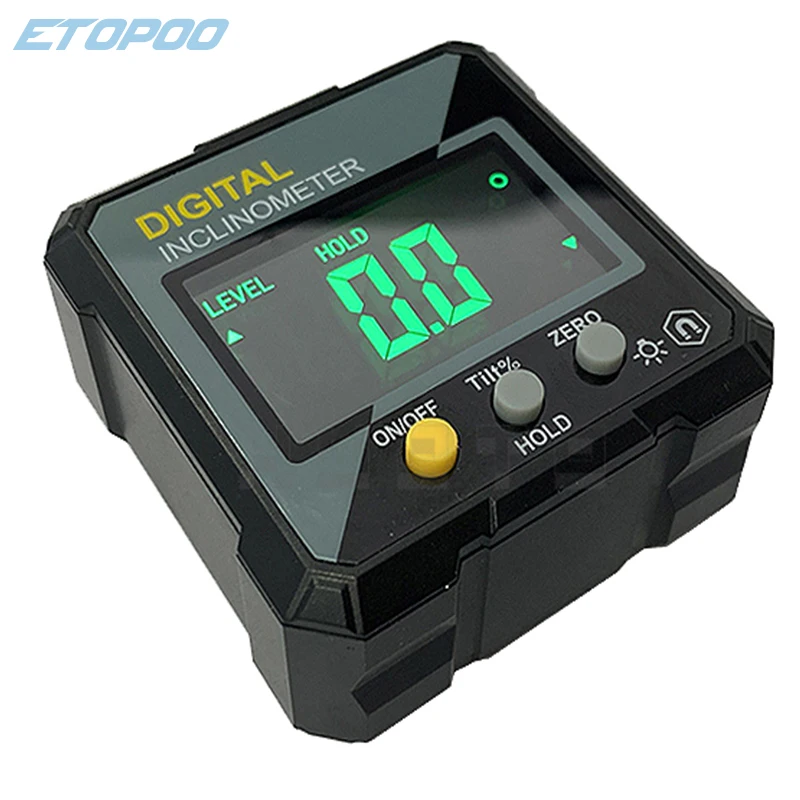 ETOPOO Digital Electronic Level Digital Angle Fnder 4*90 ° Magnetic Inclinometer Protractor Precision Level Box for Woodworking