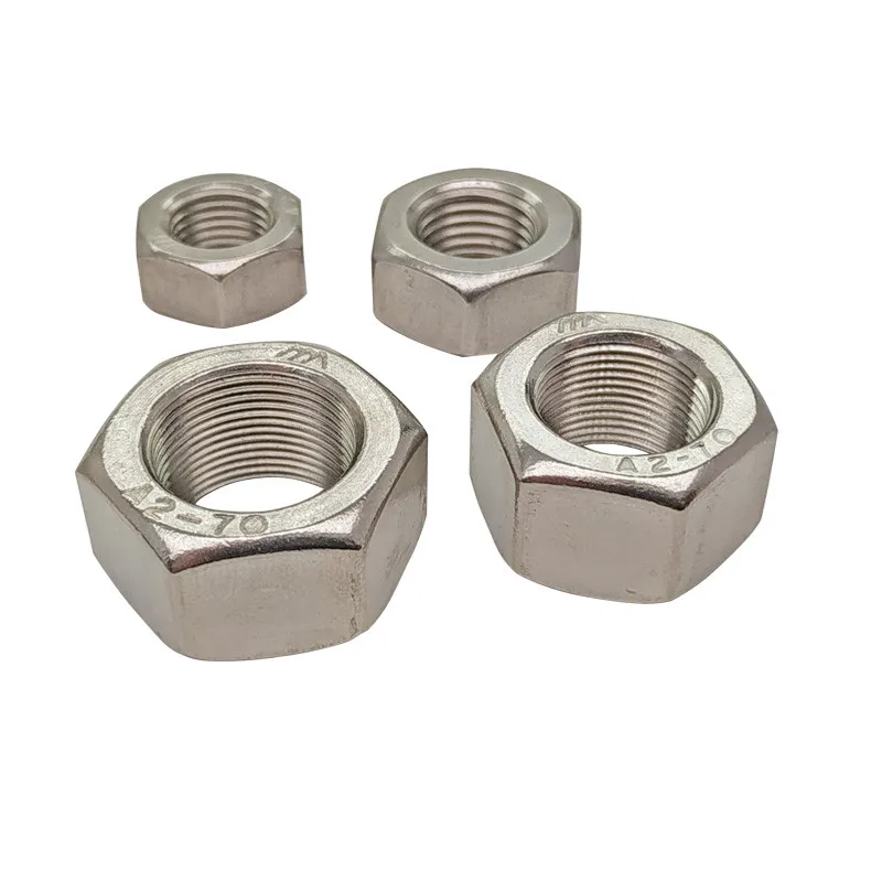 304 Stainless Steel Nut Reverse Thread Hex Hexagon Nuts Left Tooth Nuts Left Hand Thread Fine Thread Hex M8~M24