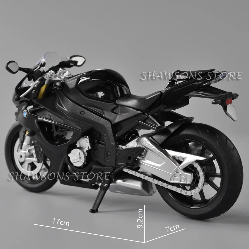 1:12 Scale Diecast Motorcycle Model Toys BMW S1000RR Sport Bike Miniature Replica Collectable