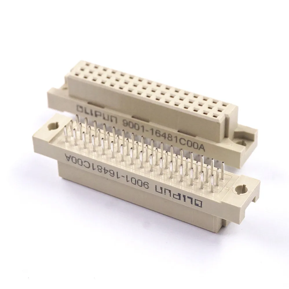 5pcs DIN 41612 Connector 3 Rows 48 Pin Din Female Sockets Receptacle Vertical Through Hole PCB 3x16 48 Pin Pitch 2.54mm