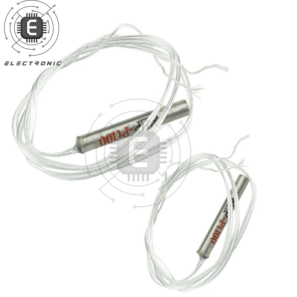 1 pz PT100 sensore di temperatura resistore al platino sonda di temperatura impermeabile isolata schermatura in fibra di vetro 50CM