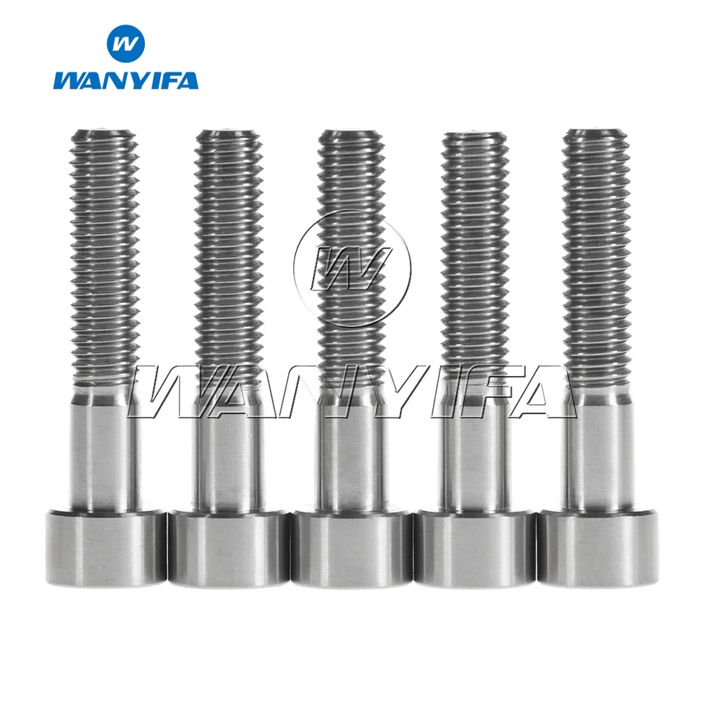 Wanyifa 5Pcs M8X40mm Titanium  Ti GR5 Standard DIN912 Bolts Screws Allen Bolt Cylinder Head Hex Socket Head Cap Screw