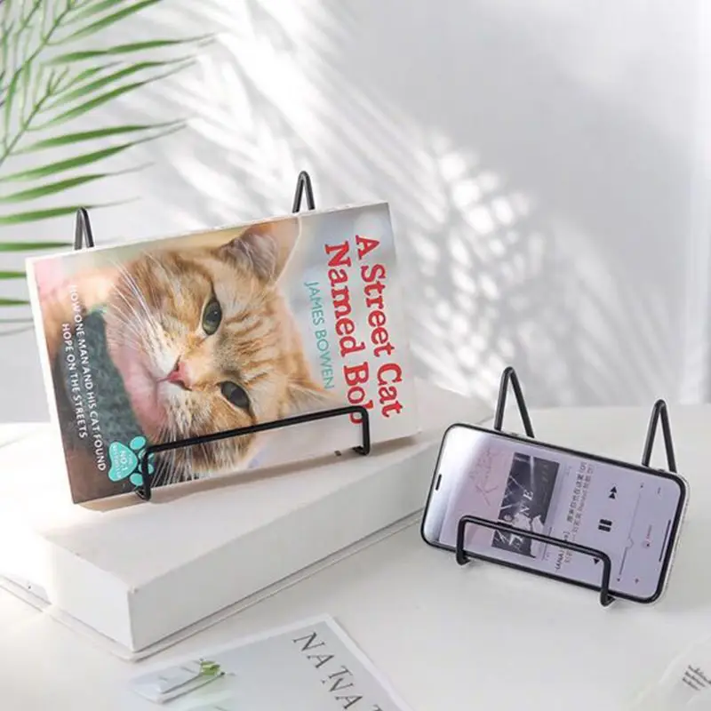 Геометрический Настольный стенд, мобильный телефон, Книжная коллекция, стеллаж для хранения журналов, настольный держатель