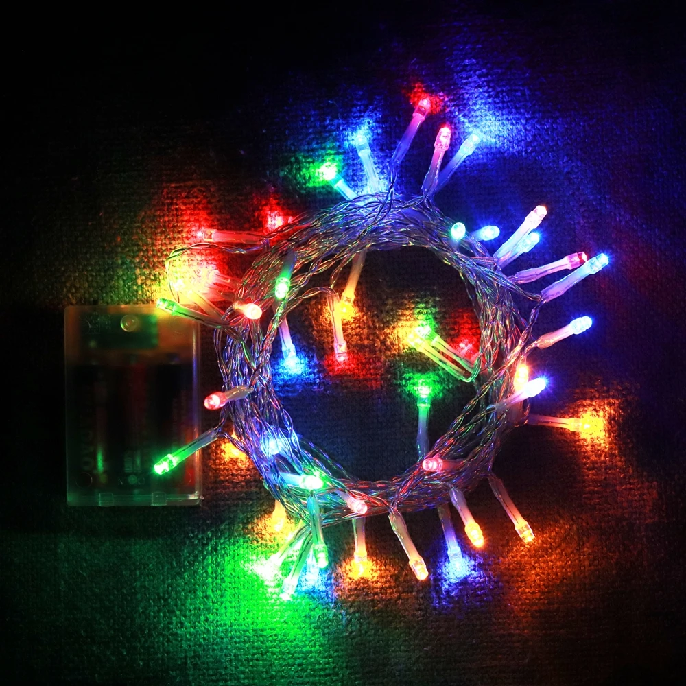 Led Battery Box String Lights Christmas Day Bedroom Wedding Decoration Lanterns Flashing Lights Outdoor Waterproof Fairy Lights