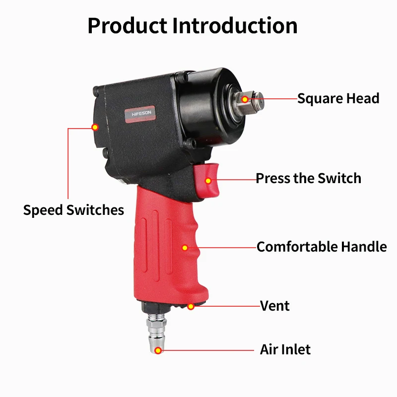 HIFESON Air Pneumatic Wrench 1/2\