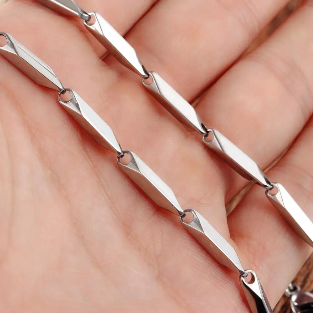 Fashion high-end new Design steel necklace melon chain stainless steel chain men and women fashion necklace 2-6mm