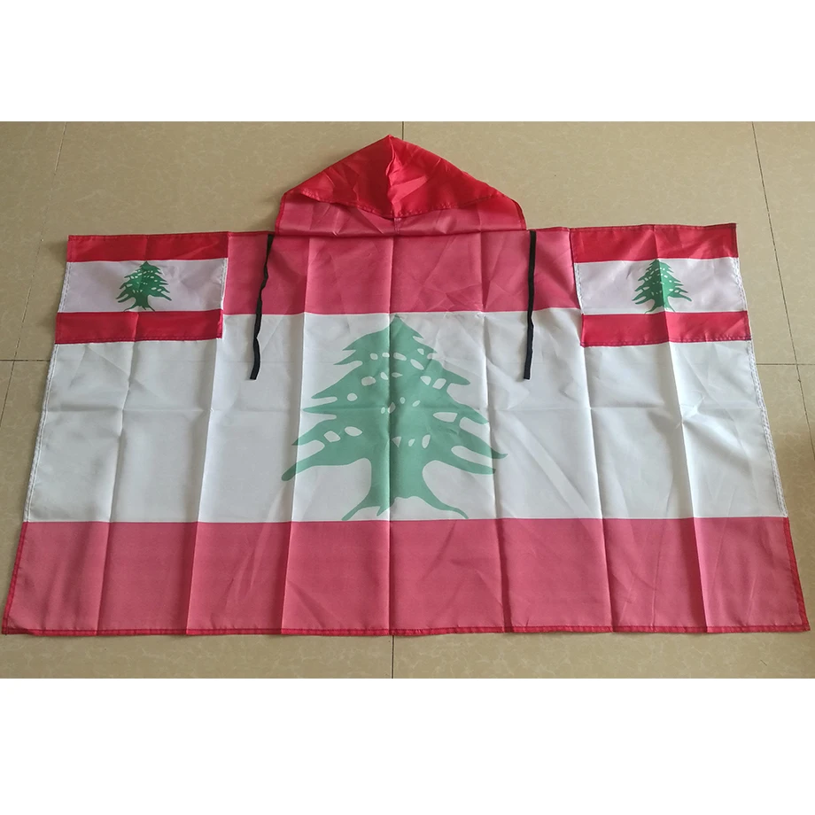 Lebanon Flag Cape Body Flag Banner 3x5ft Polyester World Country Sports Fans Body Flag