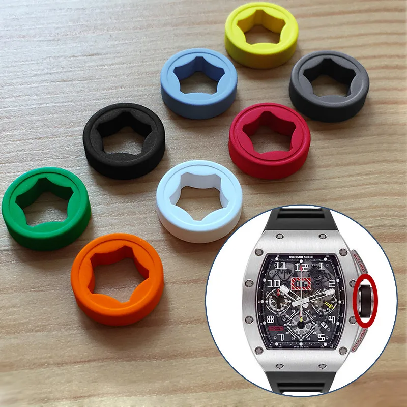 watch crown rubber ring for RM Ri chard mille authentic watch RM011 RM035 RM055 RM010 replacement Rubber Sheath parts