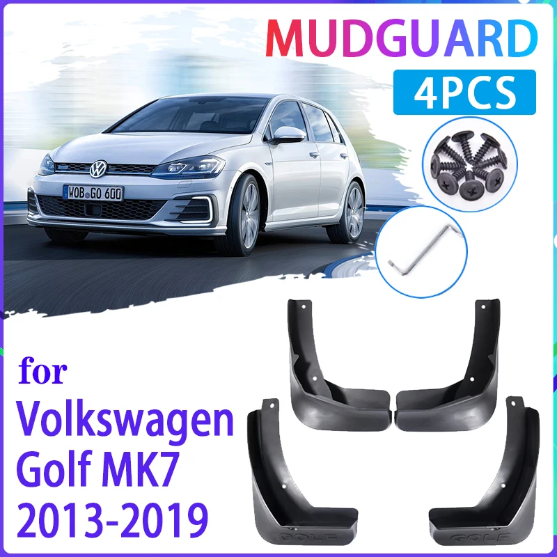 4 PCS Car Mud Flaps for Volkswagen VW Golf 7 Mk7 2013~2019  Mudguard Splash Guards Fender Mudflaps Auto Accessories