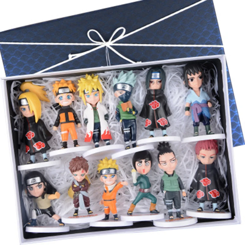 

ELBCOS Kakashi Lee Neji Gaara Sasuke Nara Shikamaru Itachi Deidara 10-12com Q ver. Model Action Figure Toys