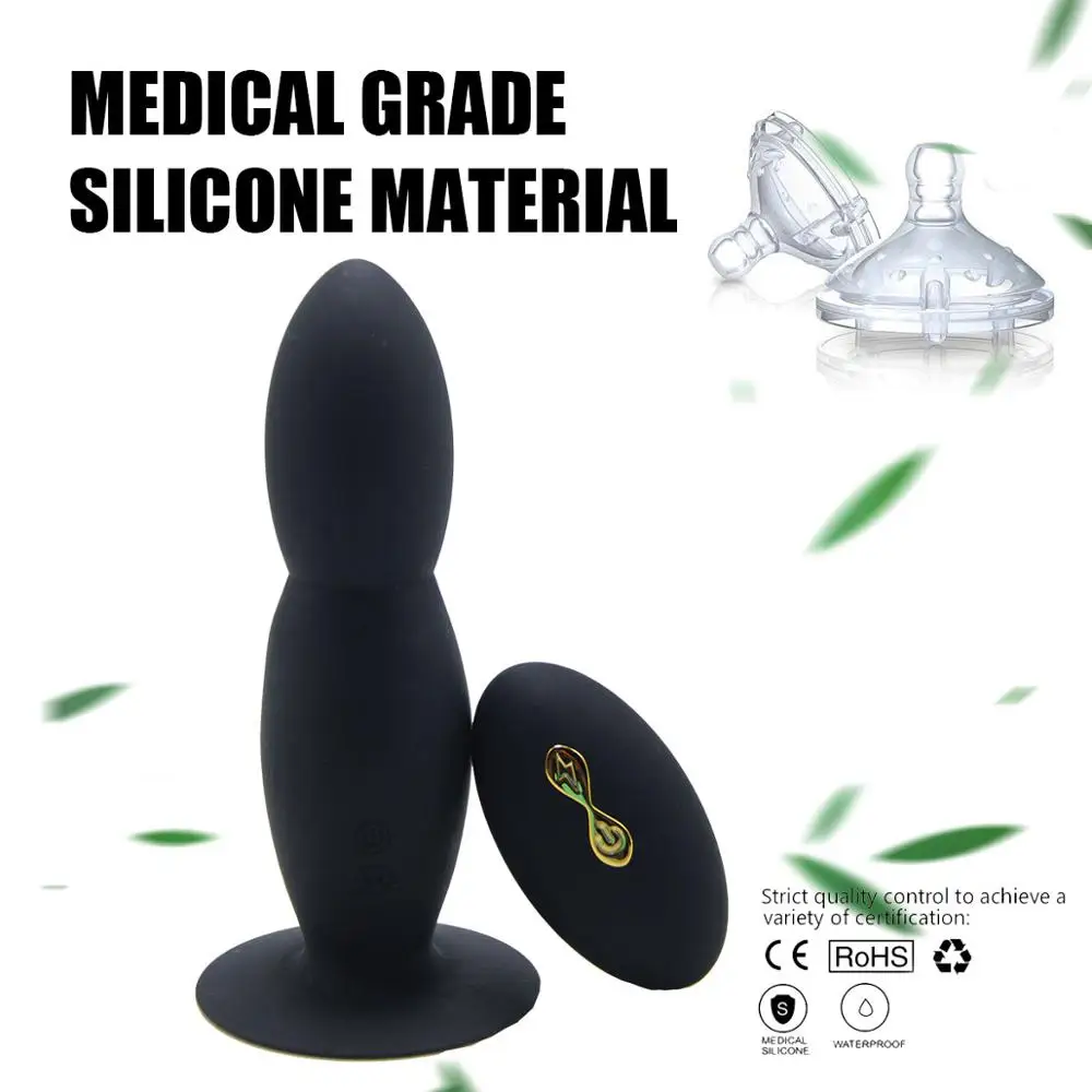 Vibrating Prostate Massager Men Anal Plug Waterproof Powerful Motors 10 Stimulation Patterns Butt Silicone Sex Toys for Adults