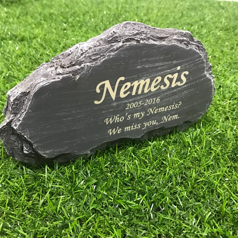 All Contents Can Be Customized Rockery Shape Memorial Stone Or Garden Decoration Stone  Indoor/Outdoor Loss of Pet Sympathy Gift